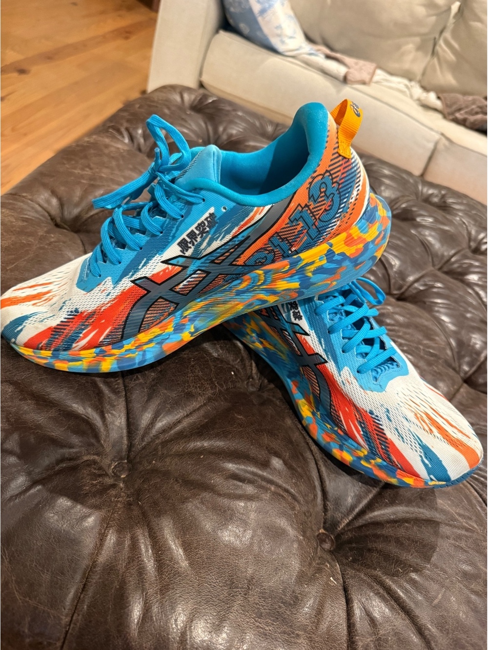Preowned ASICS Noosa Tri 13 'Color Injection Pack' Digital Aqua/Marigold Orange